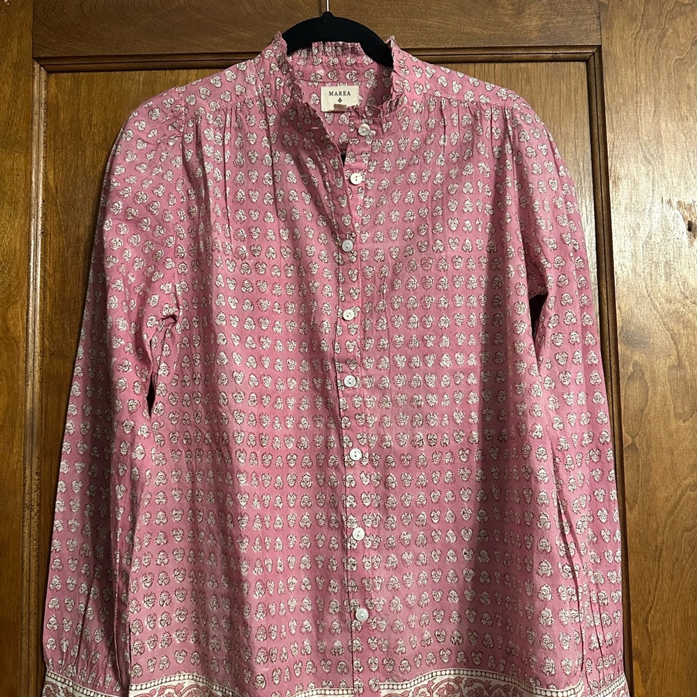 Marea by Liz Joy Pink Blouse Small